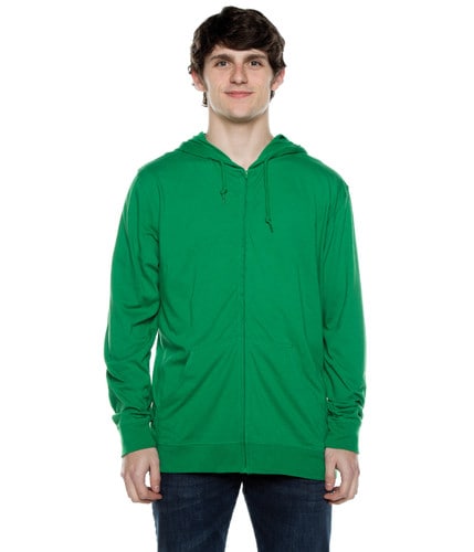 Beach Jersey Zip Hoodie Green